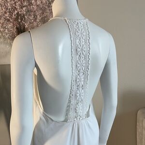 Paradise White dress, medium, drop back, lined | WA-1592